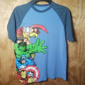 Marvel Blue Graphic Tee SIZE L 10/12